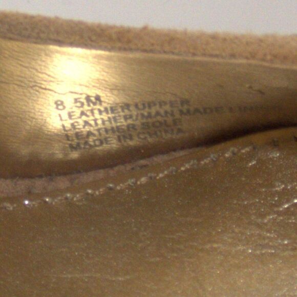 Antonio Melani Leather Suede Studded Elegant Brown Peep-Toe Heels Size 8.5 - Picture 11 of 11